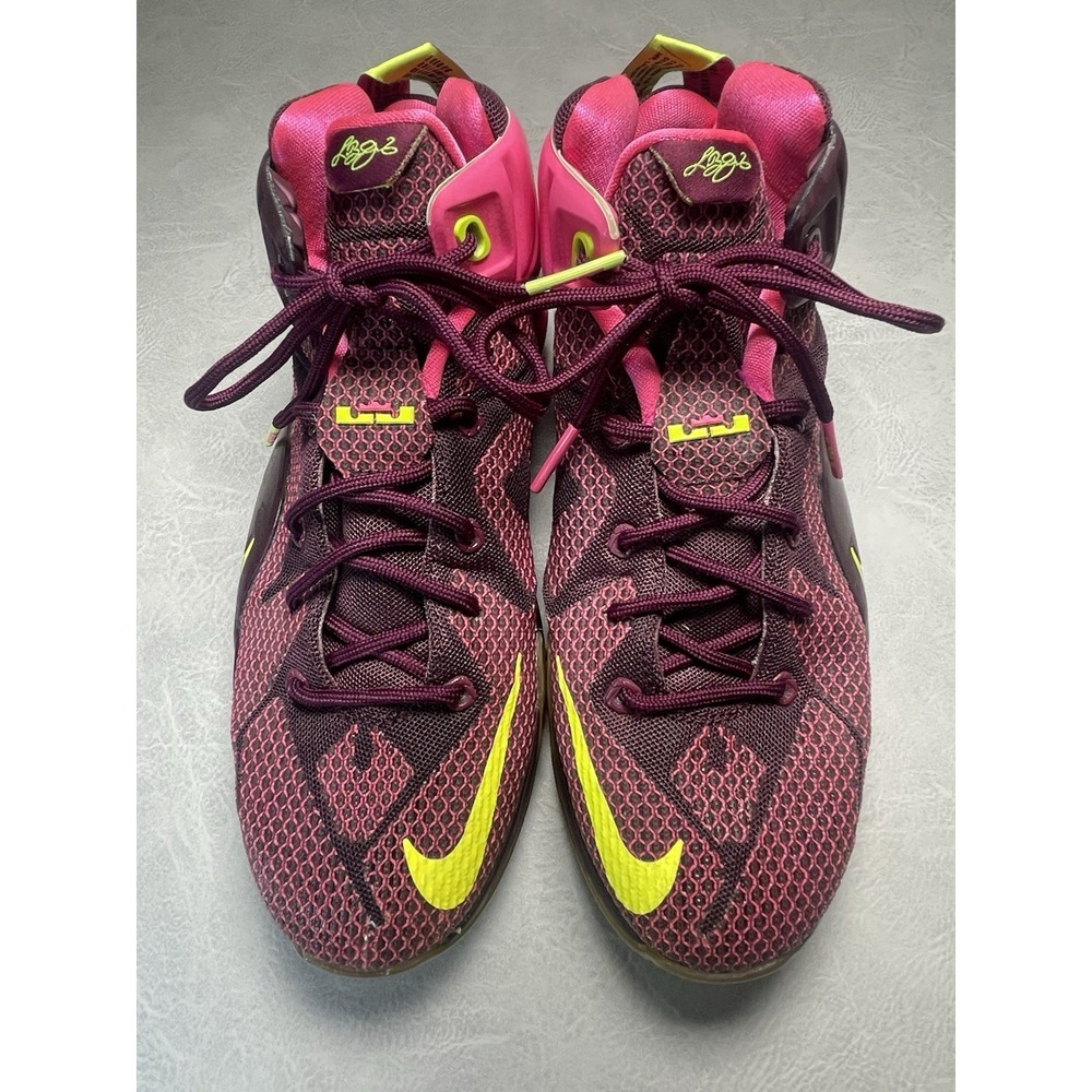 NIKE Lebron 12 GS Double Helix Basketball Shoes GS Sneakers 6.5Y 38.5 685181-600